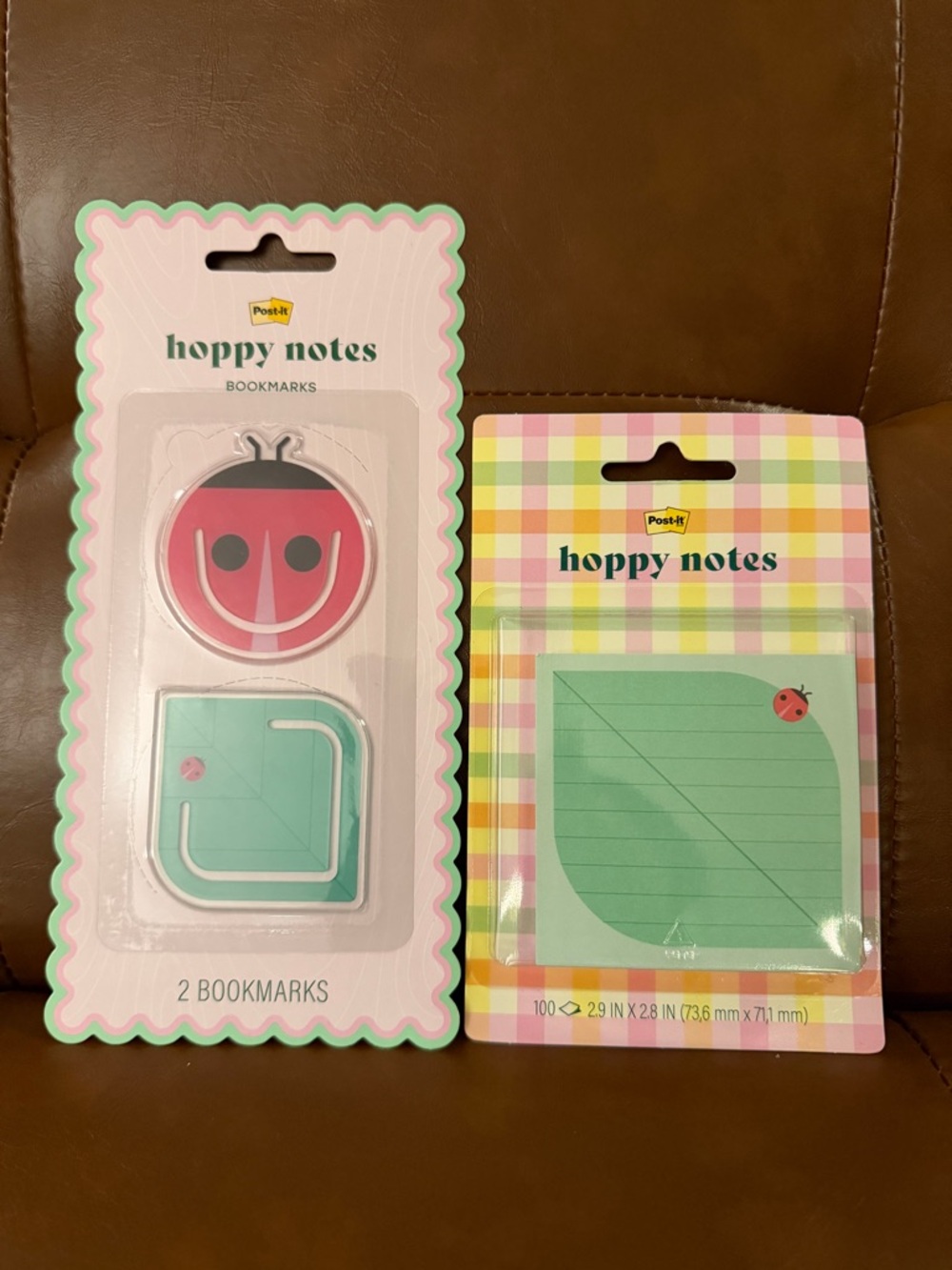 Post-it Hoppy Notes Ladybug Leaf Sticky Notes & Bookmarks Set